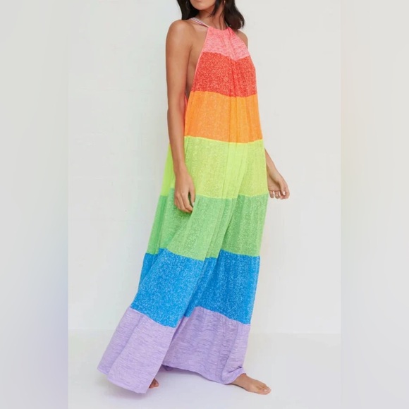 Pitusa Popsicle Halter Dress Rainbow-Petite NWT - Picture 5 of 13